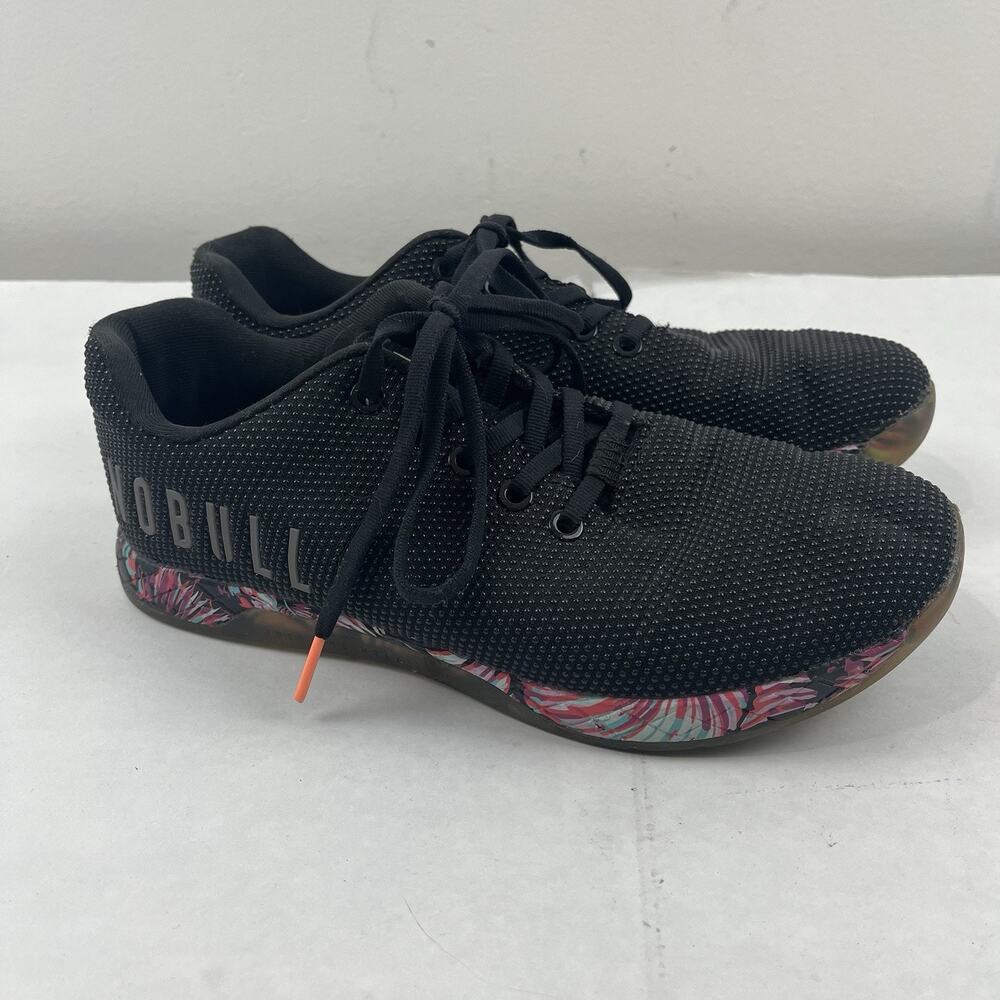 NOBULL Black Daisy Floral Trainer Low Top Lifting Shoes Women's US Size 9